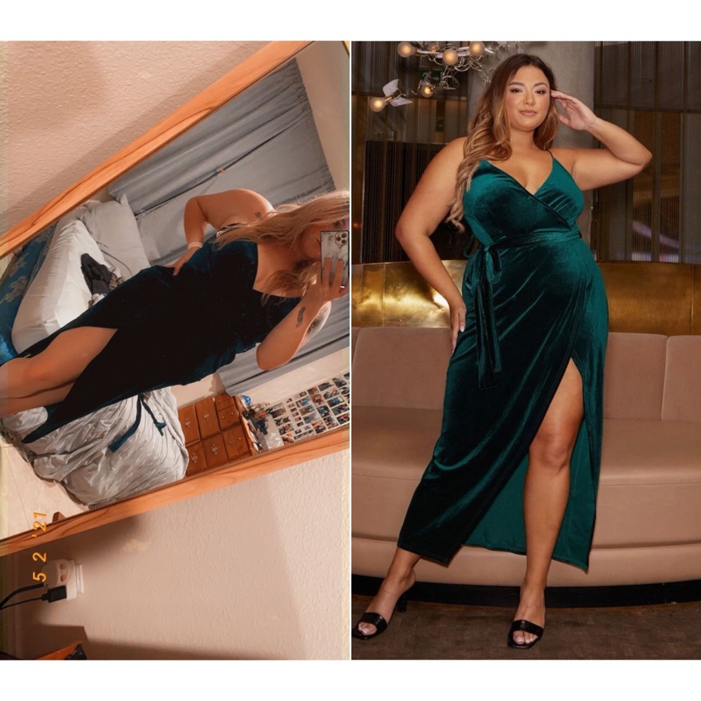 Green Velvet Dress